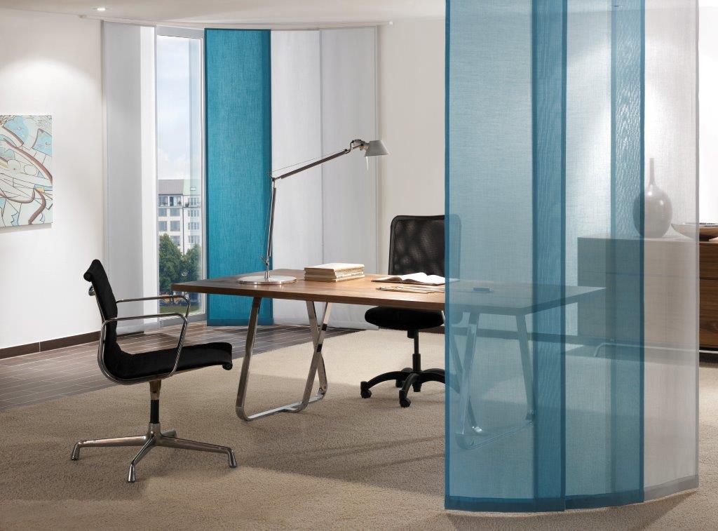 Manually operated contemporary panel room dividers