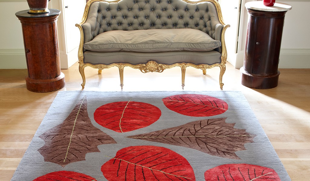 Hand-knotted designer rug