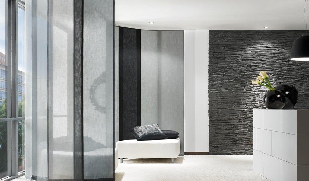 Contemporary fabric wall dividers